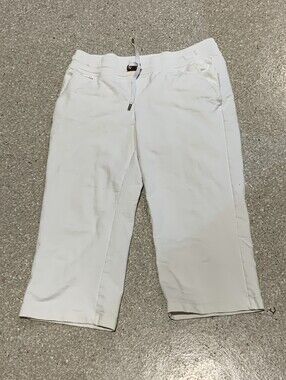 #709 "Lauren Ralph Lauren"  White Petite Pull-On Pantso